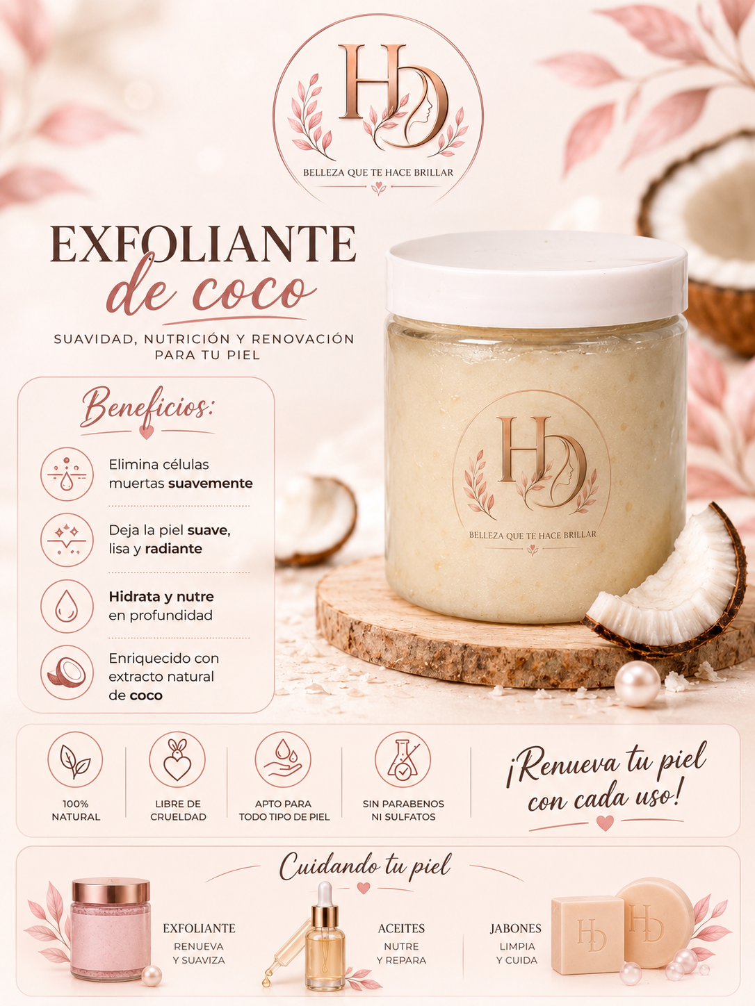 Exfoliante de coco